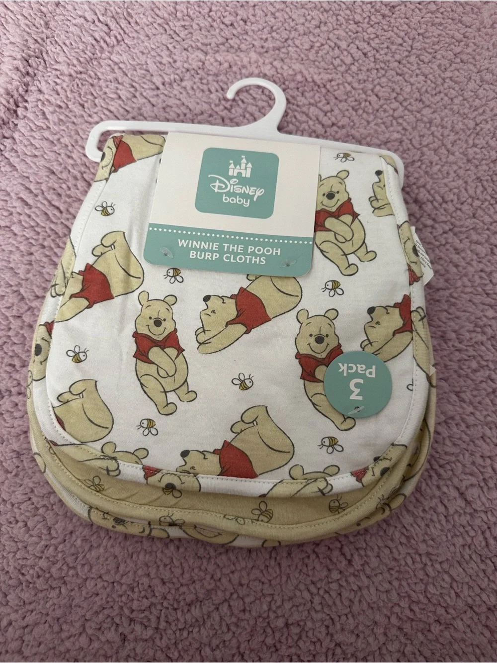 Disney Baby Winnie the Pooh Bibs - White, Red, Yellow